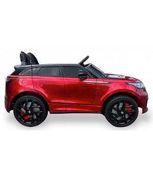 COCHE Range Rover Velar 12v, ASIENTO POLIPIEL, RUEDAS DE GOMA. ROJO PINTADO INDA8-AC-QY2088